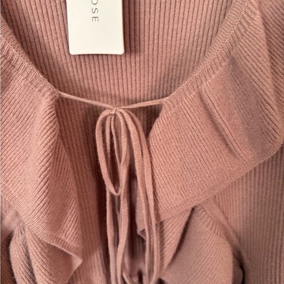 NWT Front-tie ruffle sweater - Picture 3 of 3